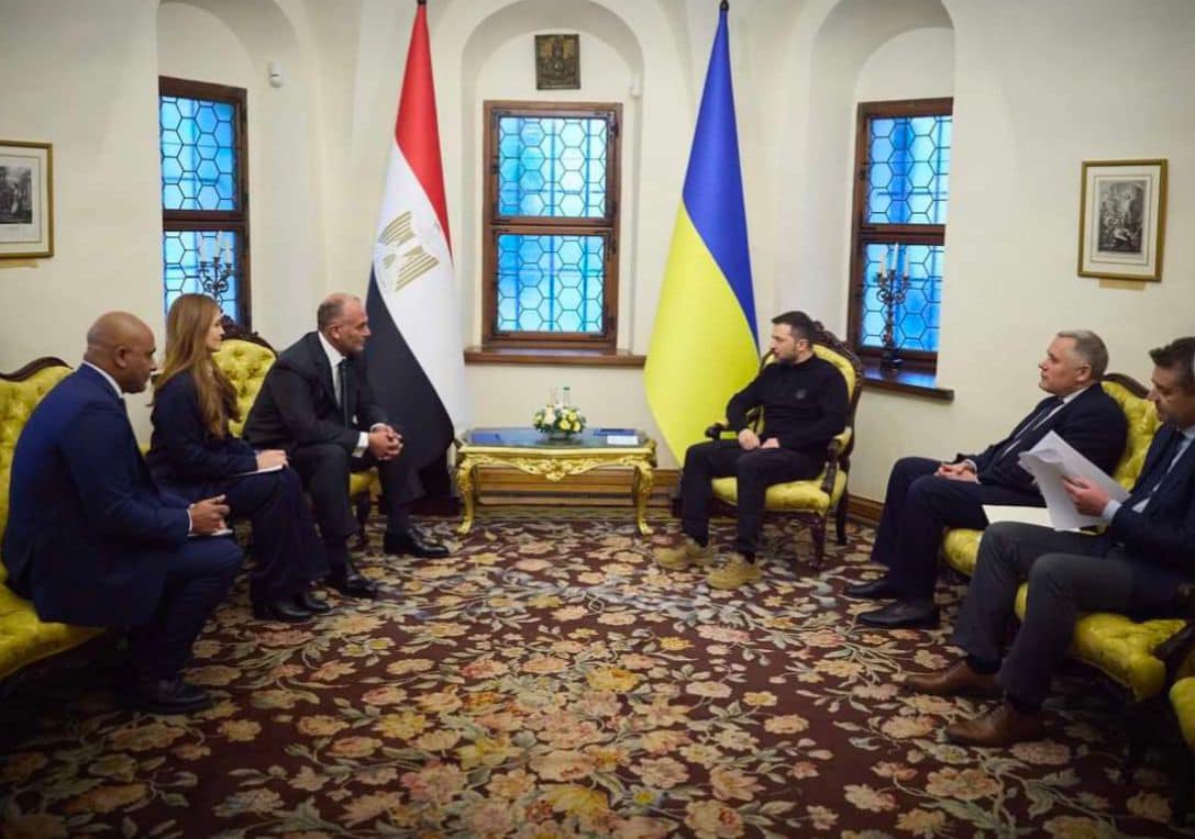 Ukrainian President Volodymyr Zelensky receives credentials of Egyptian ambassador 1