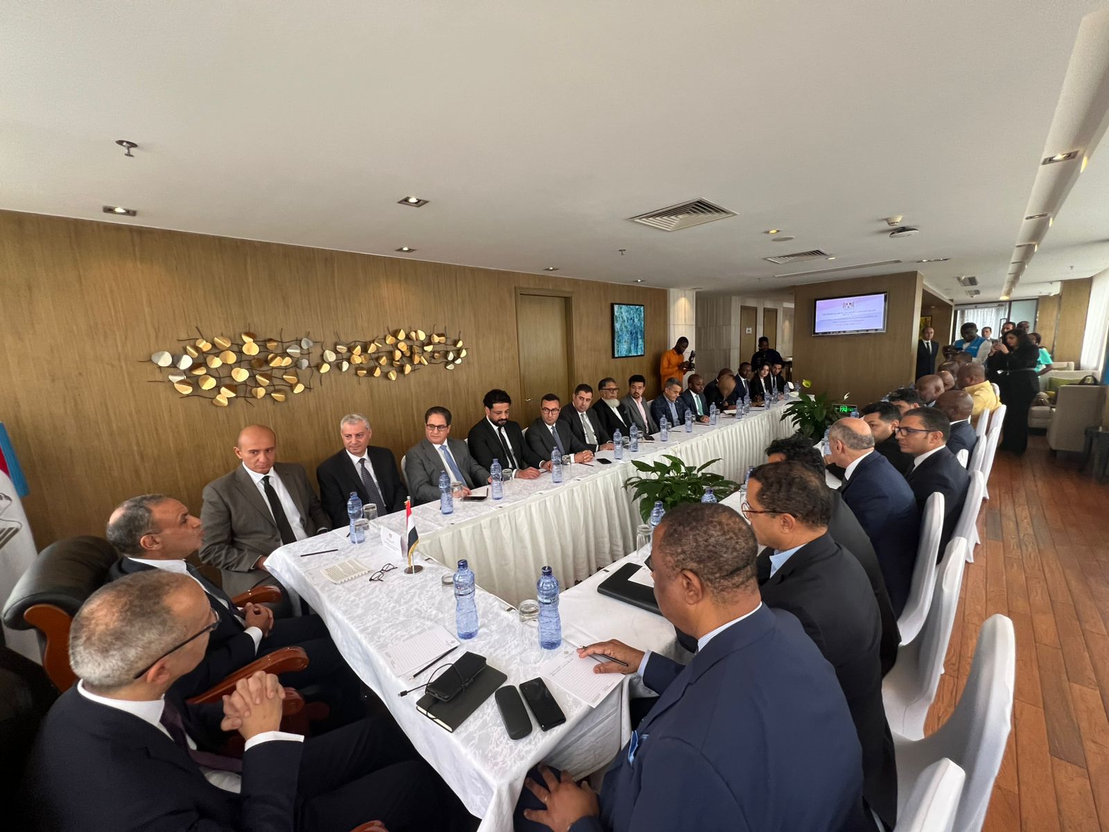 Egypt FM meets with Egyptian and Congolese businessmen in Kinshasa