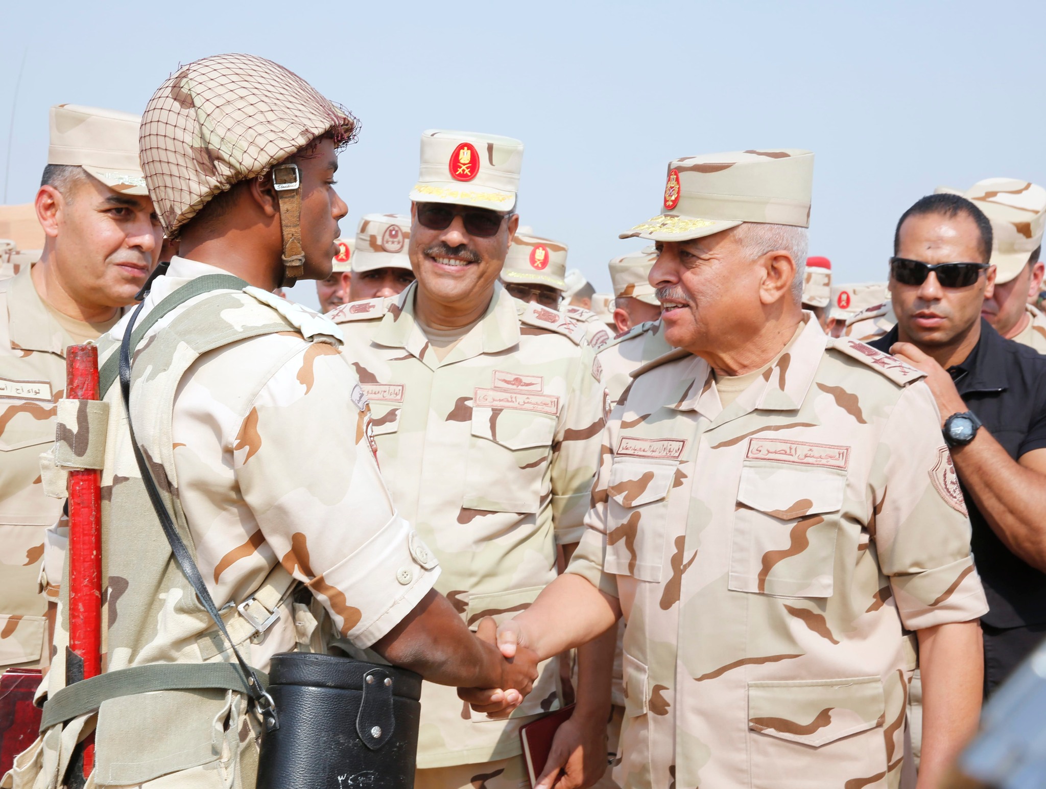 Egypt’s Defense Minister Abdel Meguid Saqr visits one of the formations of the Second Field Army – Army spox 4