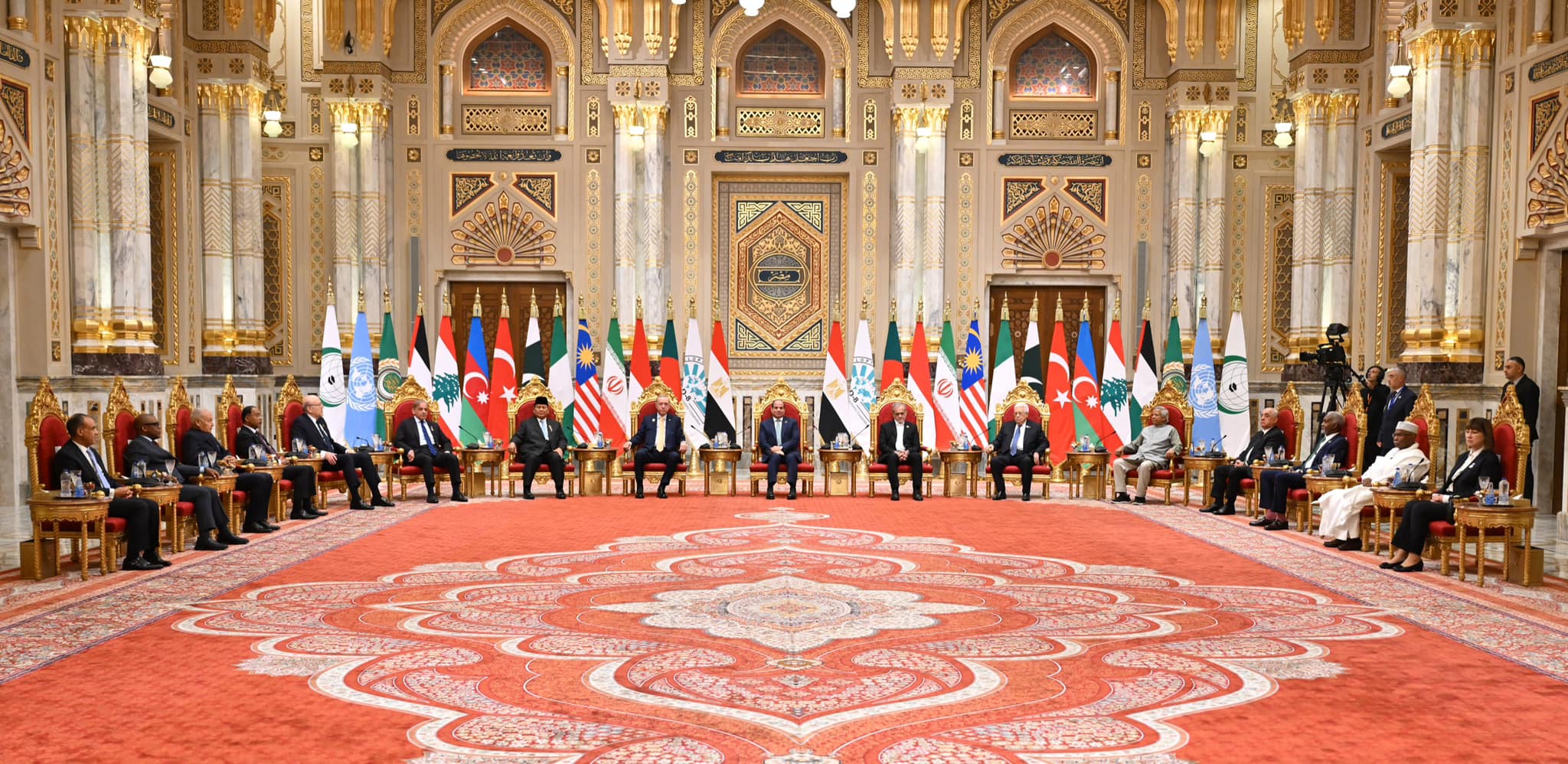 Sisi and world leaders at D 8 Summit