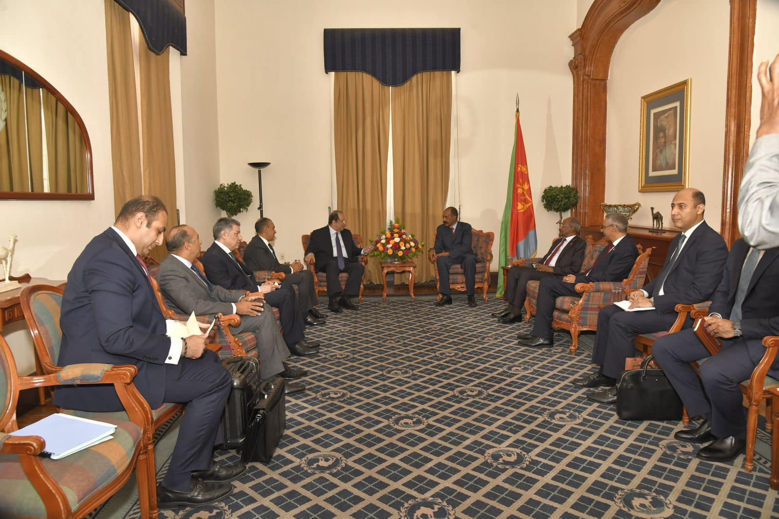 Eritrea president receives GIS chief Abbas Kamel and FM Abdelatty