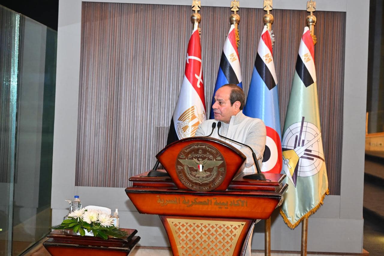 President Sisi visits Egyptian Military Academy to speak to students 1