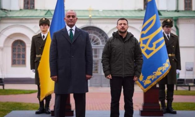 Photos: Ukrainian President Volodymyr Zelensky receives credentials of Egyptian ambassador