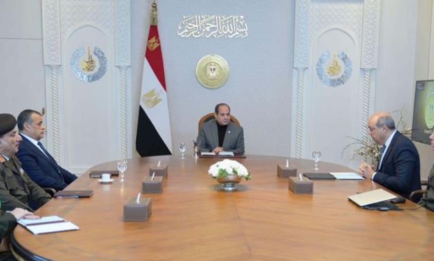 President Sisi meets ministers of civil aviation, military production