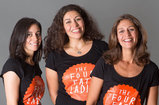 The Four Fat Ladies bakery was founded by three sisters (shown here) who were inspired by the fourth "fat lady" - their mother. 